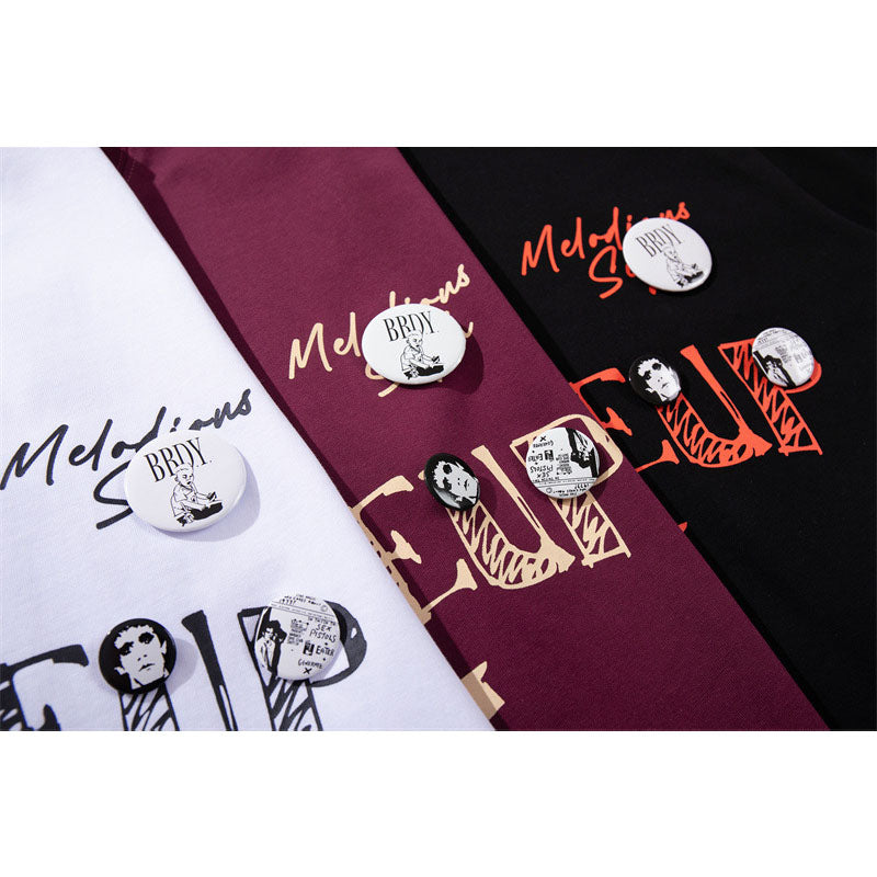 US drip outfits Summer Vintage Casual Loose Short Sleeve T-Shirts